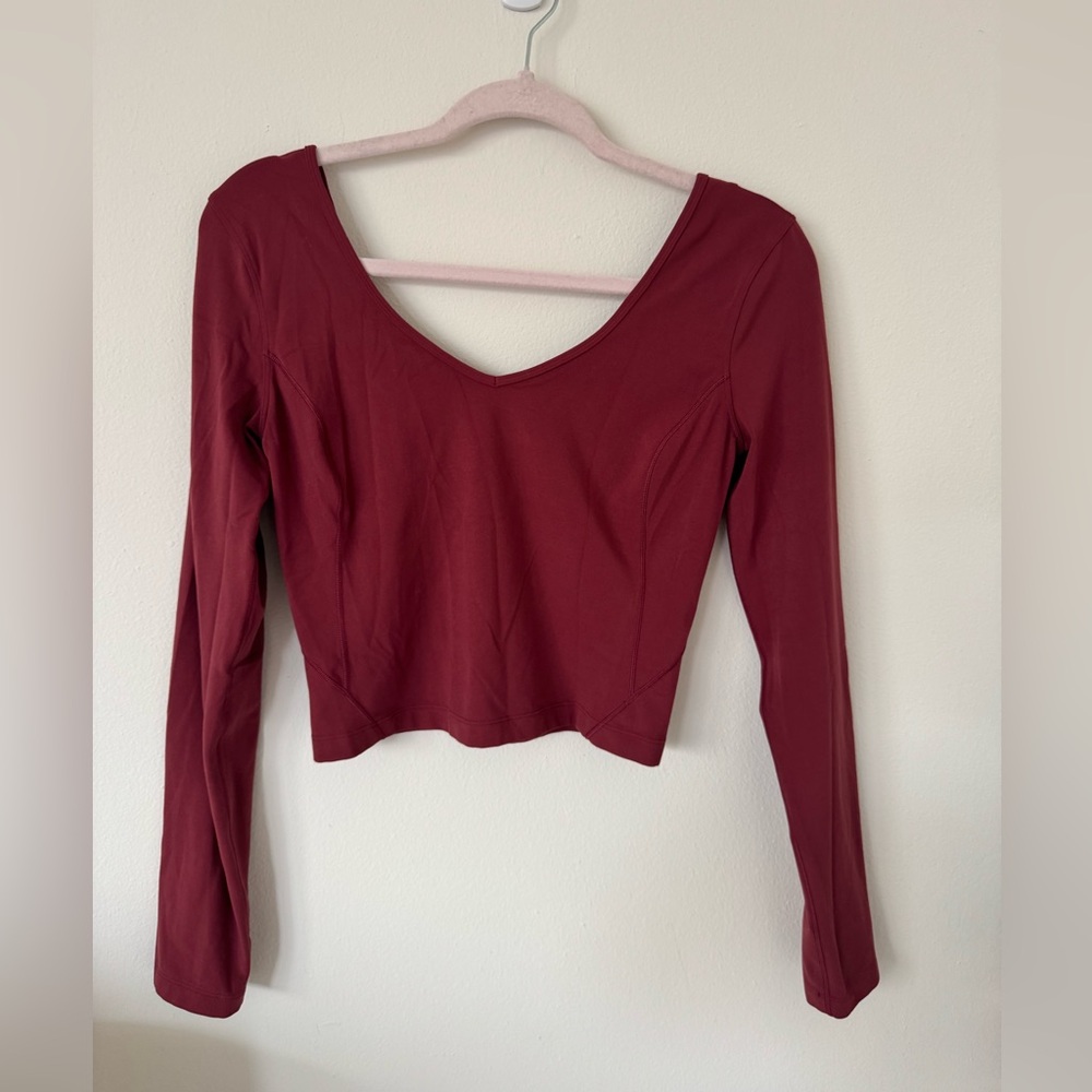 lululemon athletica Red Crop Top